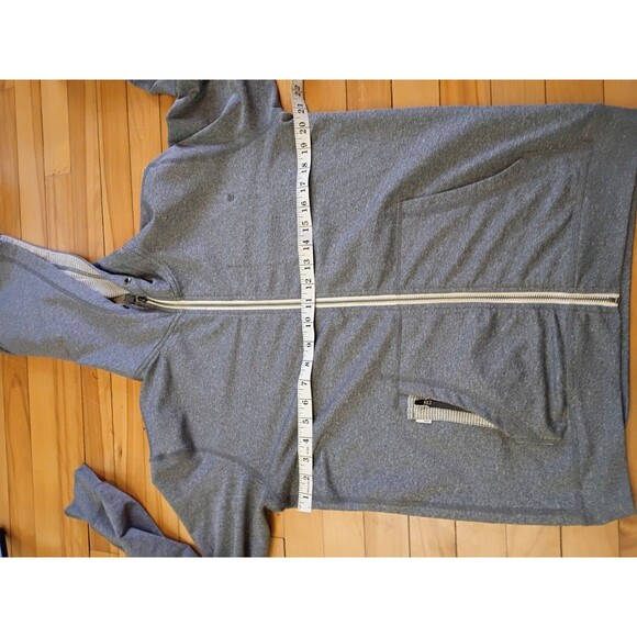 Vuori Mens Full Zip Hoodie Size Small Heather Gray 4 Pocket Performance Hoodie - Picture 5 of 8